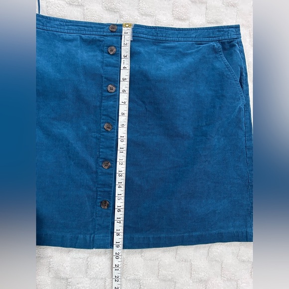 J. Crew Blue Button-Front Mini Skirt - Picture 9 of 13
